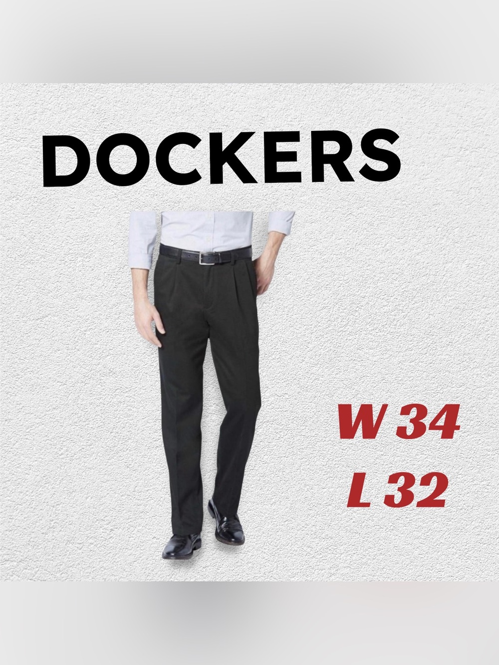 🇺🇸👍VGUC DOCKERS | W34 L32 | Wrinkle free smart casual Black Signature Khakis